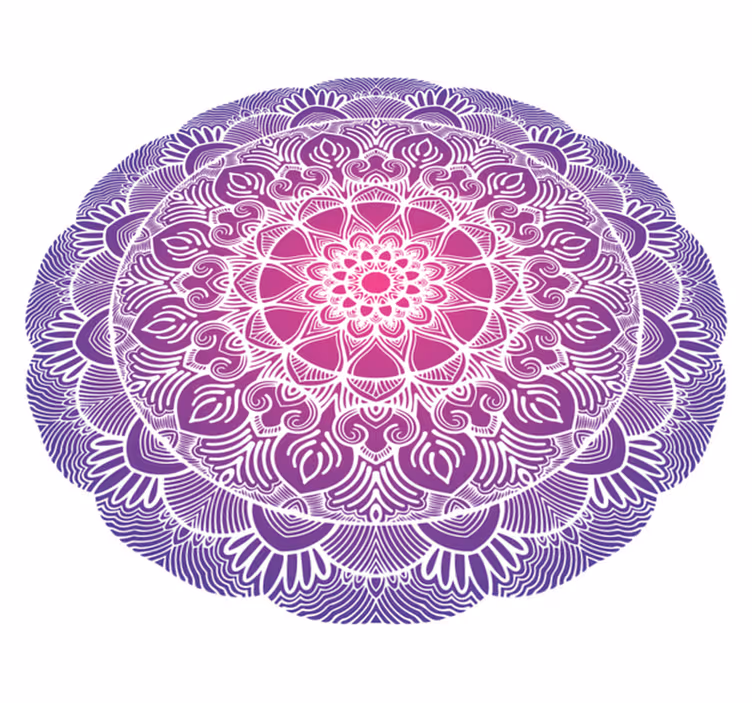 Vinyl teppich schlafzimmer lila mandala lebensblume - TenStickers