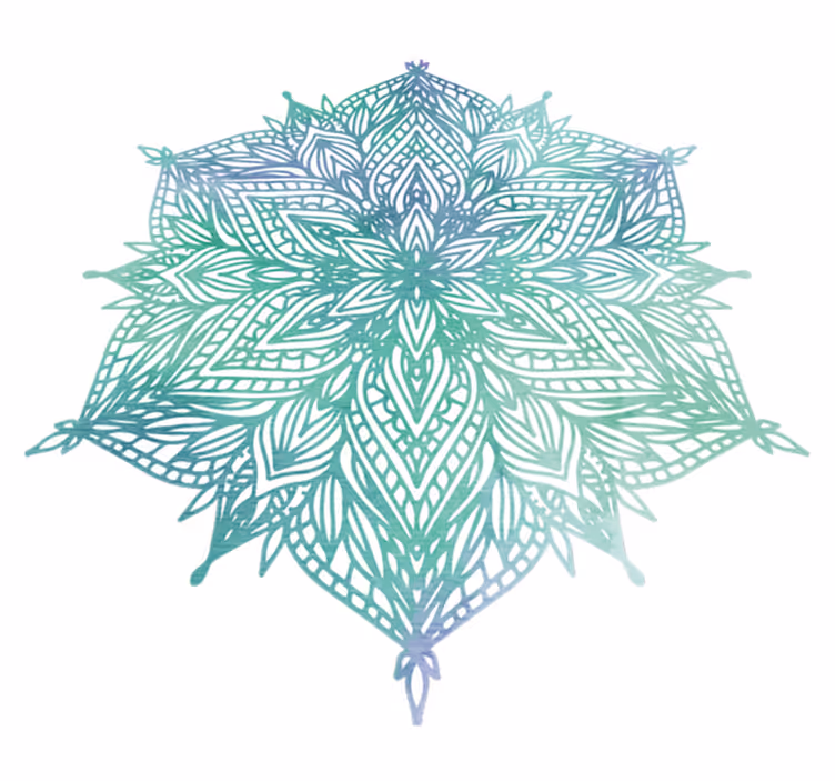 Vinyl teppich schlafzimmer türkises mandala - TenStickers