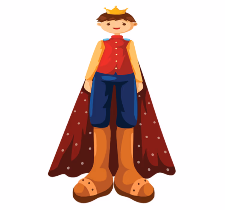 Vinyl teppich kinder mit könig illustration - TenStickers