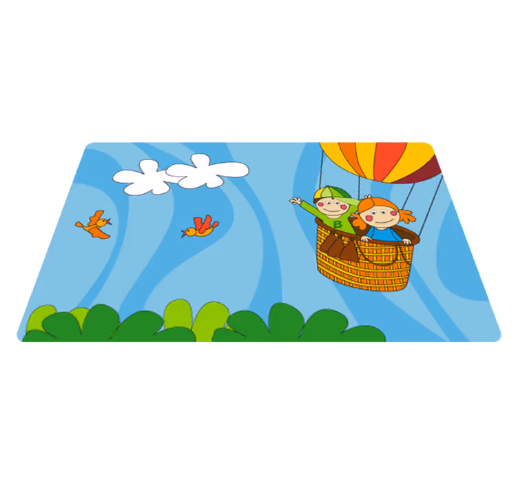 Vinyl teppich kinder luftballonflug - TenStickers