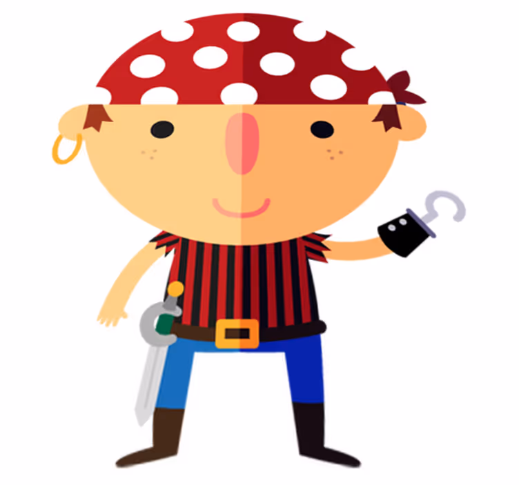 Vinyl teppich kinder mit piratenmotiven - TenStickers