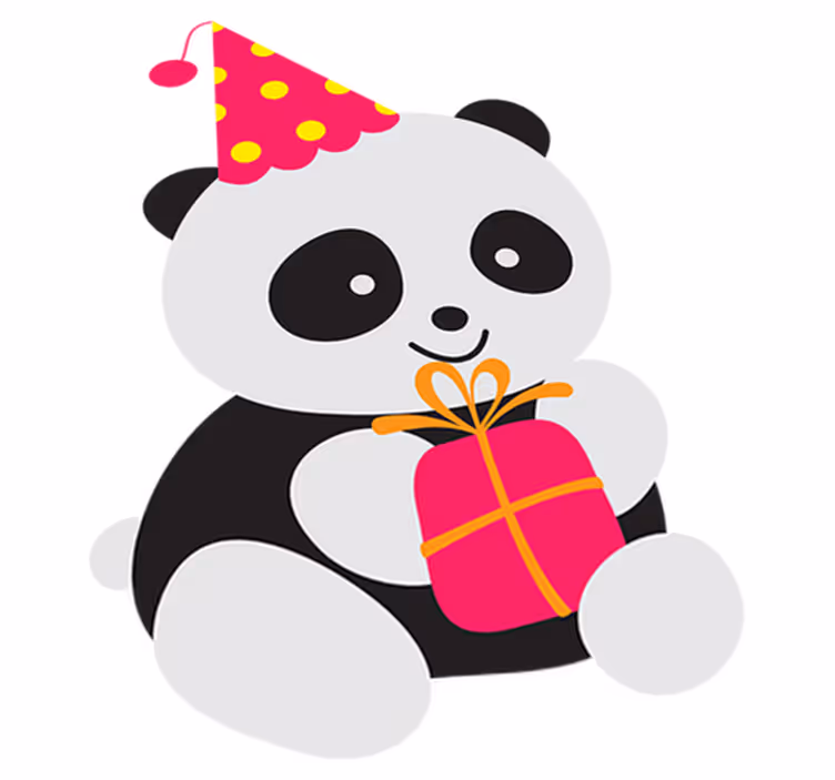 Vinyl teppich kinder baby panda mit geschenk - TenStickers