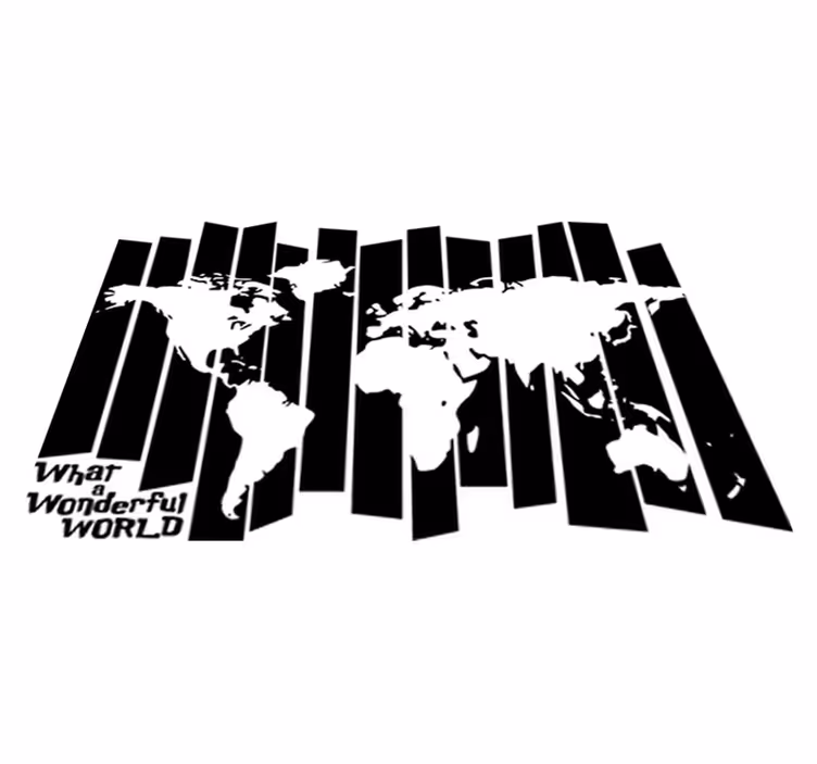 Vinyl teppich weltkarte vinilo mapa del mundo retro - TenStickers