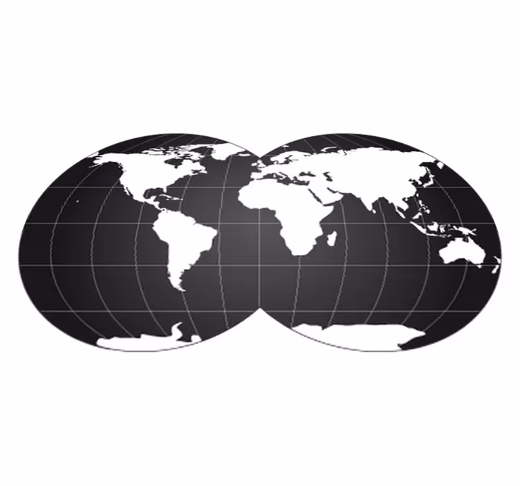Vinyl teppich weltkarte dekorativer globus - TenStickers