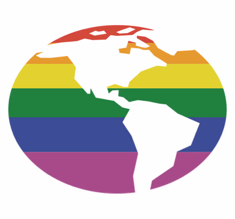 Vinyl teppich weltkarte gay pride aufkleber - TenStickers
