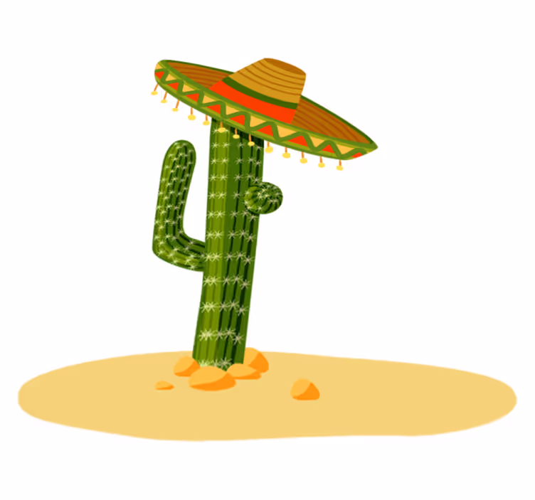 Vinyl teppich kinder mexikanischer sombrero für kinderzimmer - TenStickers