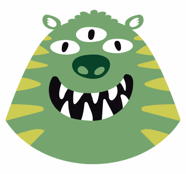 Vinyl teppich kinder fröhliches monster design - TenStickers