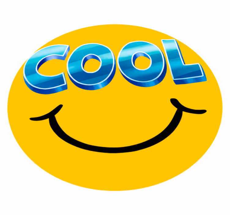 Vinyl teppich kinder cool smiley skateboard - TenStickers