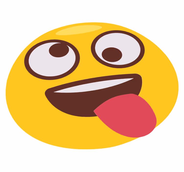 Vinyl teppich kinder mit verspieltem emoji gesicht - TenStickers
