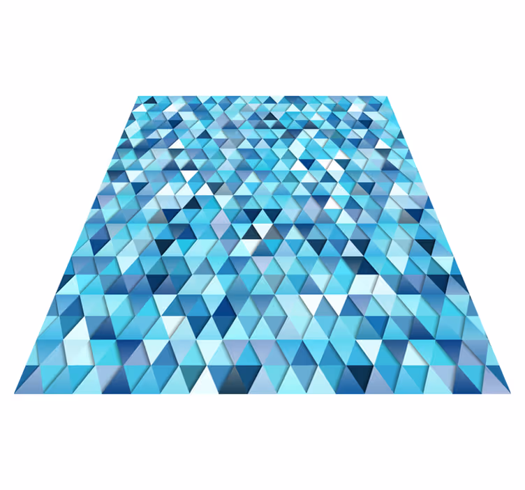 Vinyl teppich bad geometrisch blau abstrakt - TenStickers
