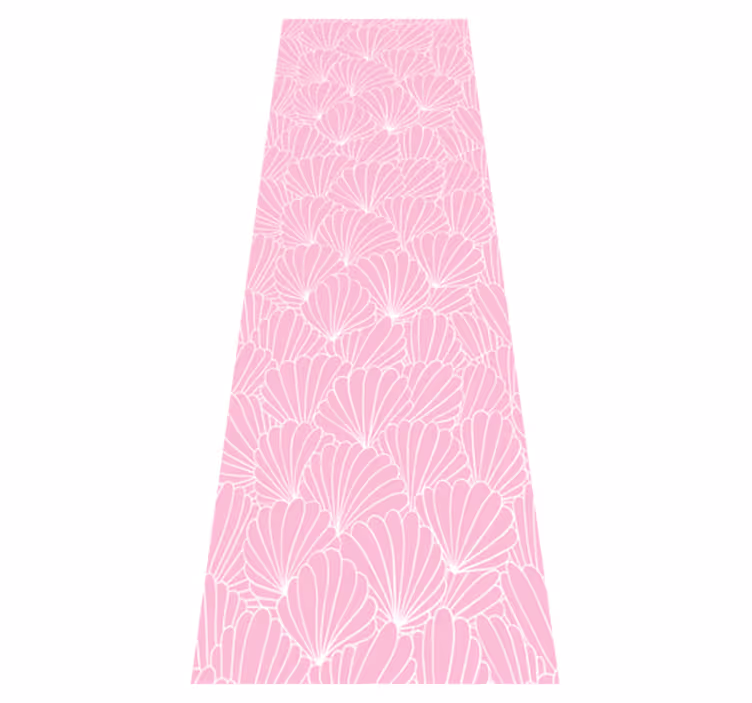 Vinyl teppich bad im kawaii stil mit rosa muscheln - TenStickers