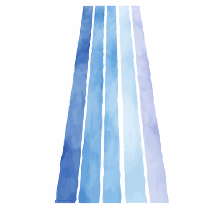 Vinyl teppich bad mit blauem aquarelllinienmuster - TenStickers