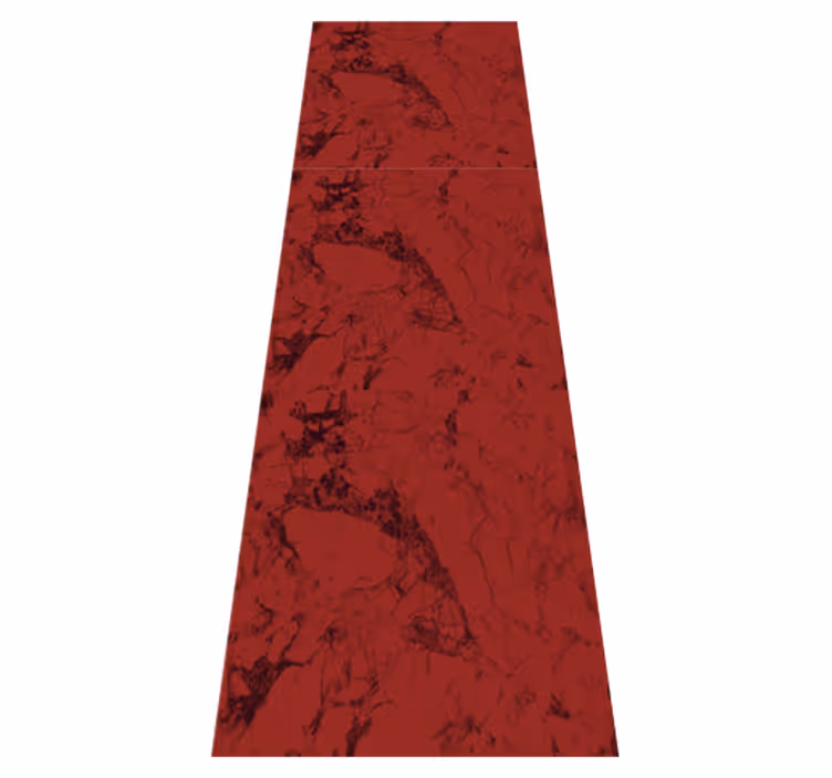 Vinyl teppich bad mit dunkelrotem marmorlook - TenStickers