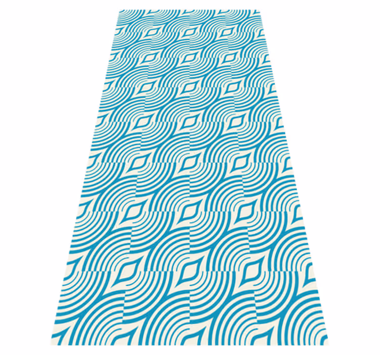 Vinyl teppich bad mit blauem seemuster - TenStickers