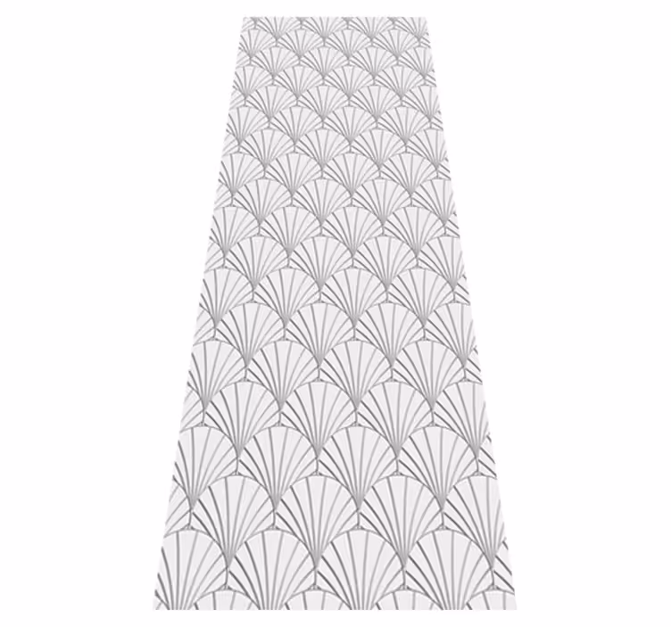 Vinyl teppich bad mit art deco muschel-muster - TenStickers