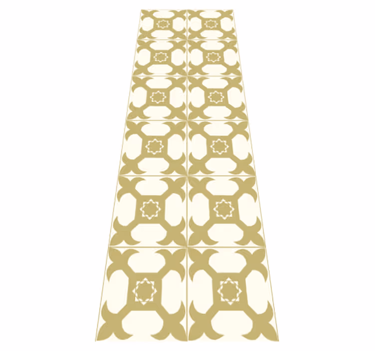 Vinyl teppich bad mit strahlend elegantem fliesenmuster - TenStickers