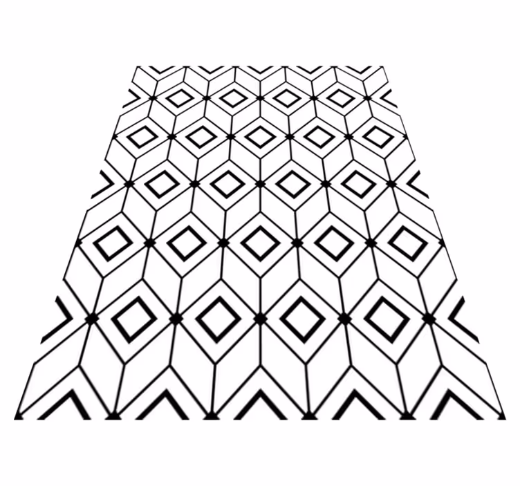Vinyl teppich geometrisch mit modernen diamantelementen - TenStickers