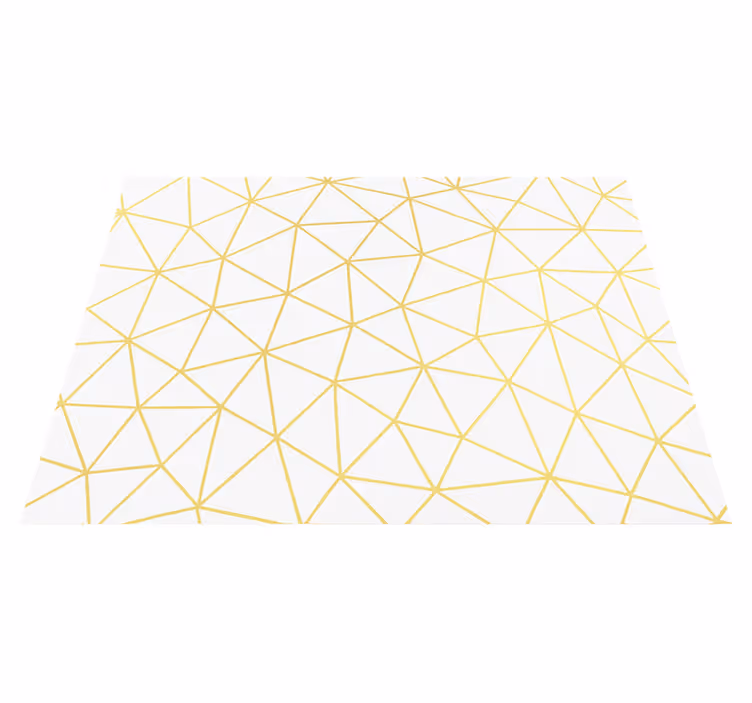 Vinyl teppich geometrisch golden prism mosaik - TenStickers