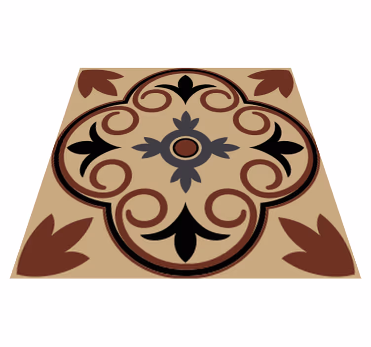 Vinyl teppich bad im hydraulischen vintage-zementmuster - TenStickers