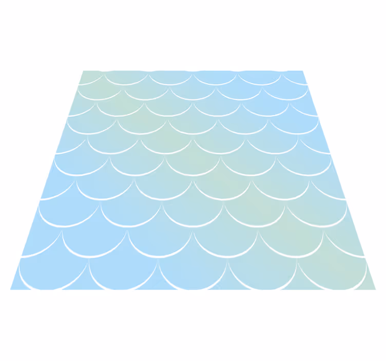 Vinyl teppich bad mit pastellfarbenem schuppenmuster - TenStickers