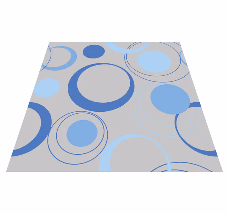Vinyl teppich bad minimalistische blaue blasen - TenStickers