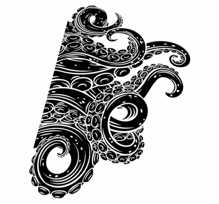 Vinyl teppich bad mit oktopus tentakeln duschvorhang - TenStickers