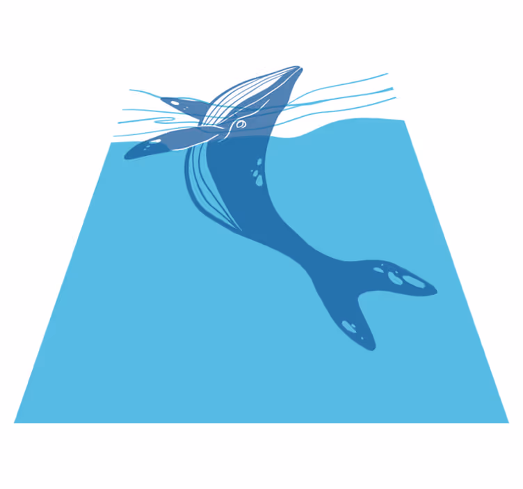Vinyl teppich bad mit walfisch duschabtrennungsstickern - TenStickers