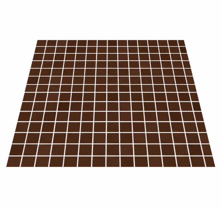 Vinyl teppich bad mini schokoladenbraune mosaike - TenStickers