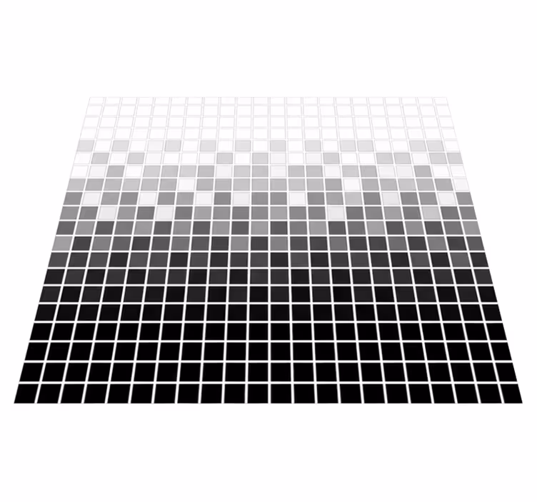 Vinyl teppich bad mit kleinen monochromen mosaiken - TenStickers