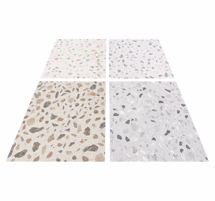 Vinyl teppich küche mit terrazzo-optik - TenStickers