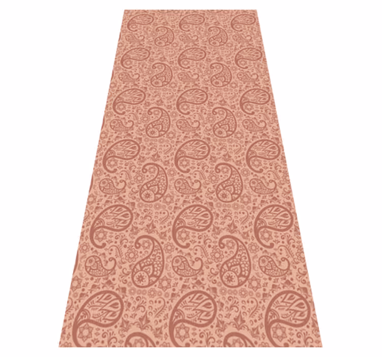 Vinyl teppich küche mit paisley muster kühlschrank - TenStickers