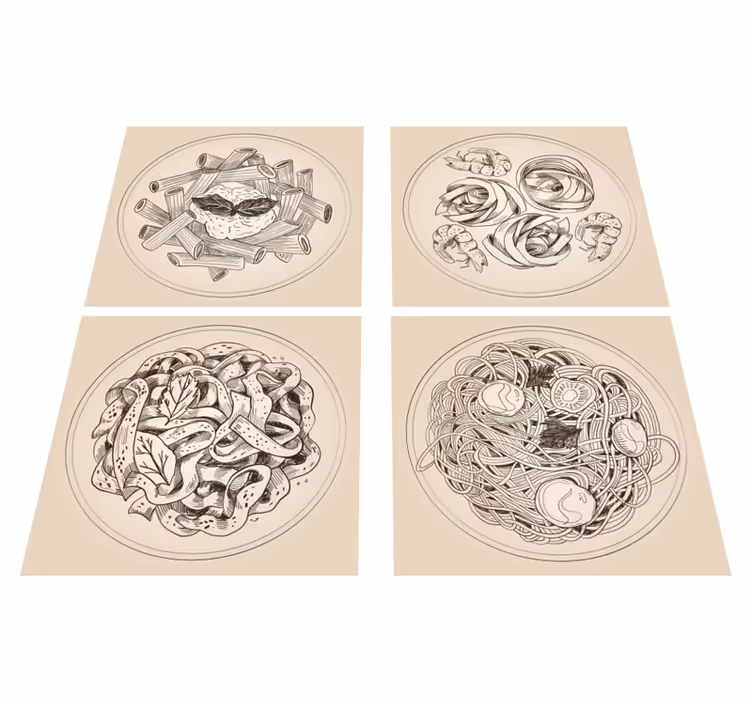 Vinyl teppich küche mit ornamentalen platten - TenStickers