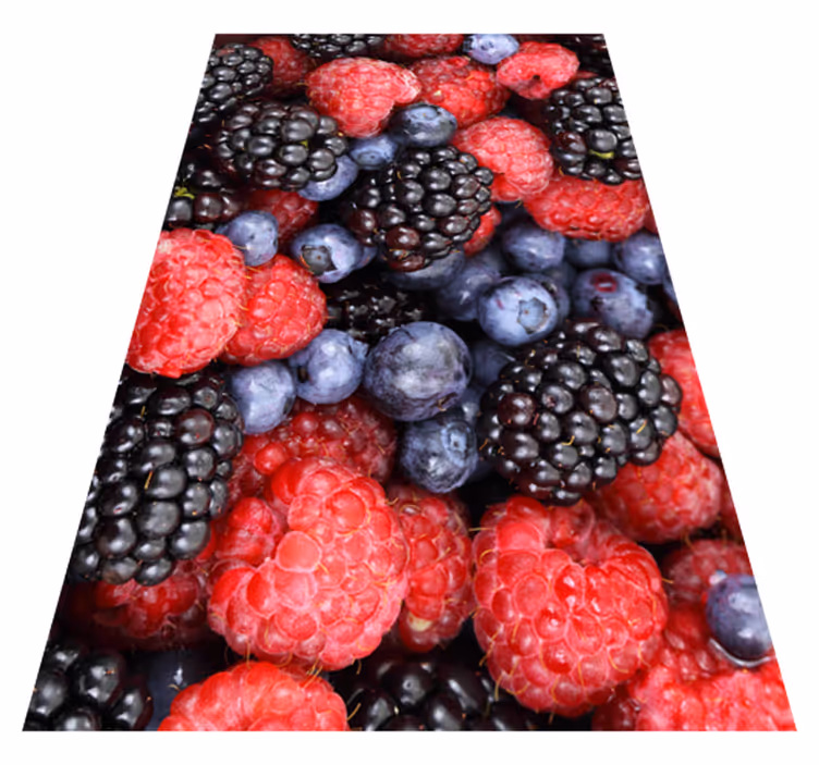 Vinyl teppich küche heidelbeeren - TenStickers