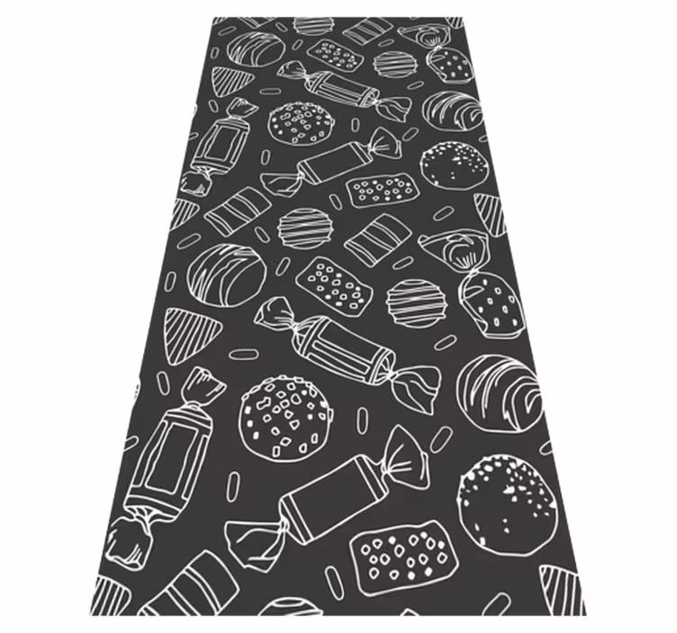 Vinyl teppich küche patron bonbons - TenStickers