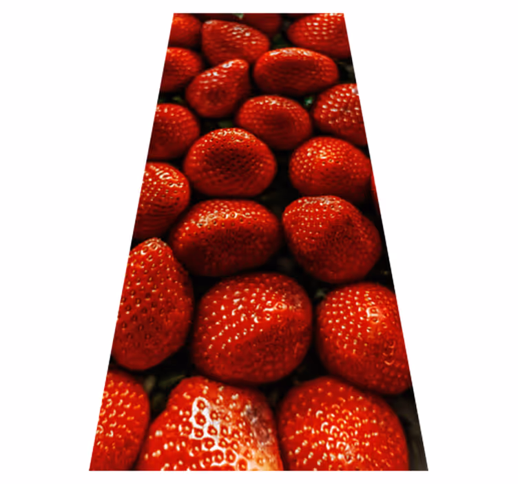 Vinyl teppich küche erdbeeren - TenStickers