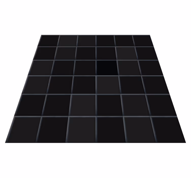 Vinyl teppich küche schwarze kleine fliesen - TenStickers