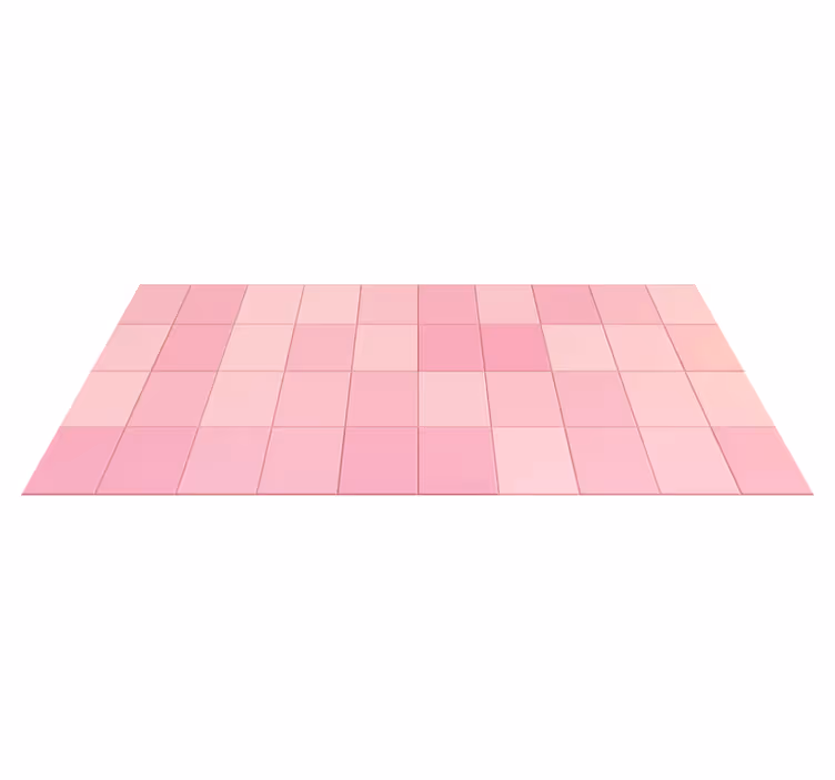 Vinyl teppich küche mit rosa quadratischen fliesen - TenStickers