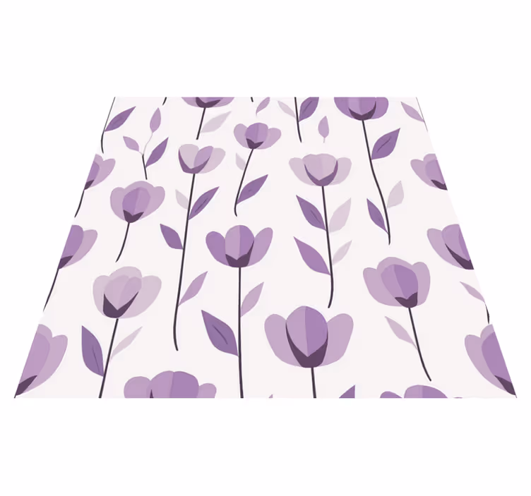 Vinyl teppich küche mit blumenmuster design - TenStickers