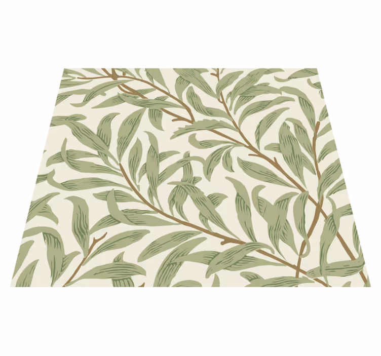 Vinyl teppich küche mit botanischen grünen pflanzen - TenStickers