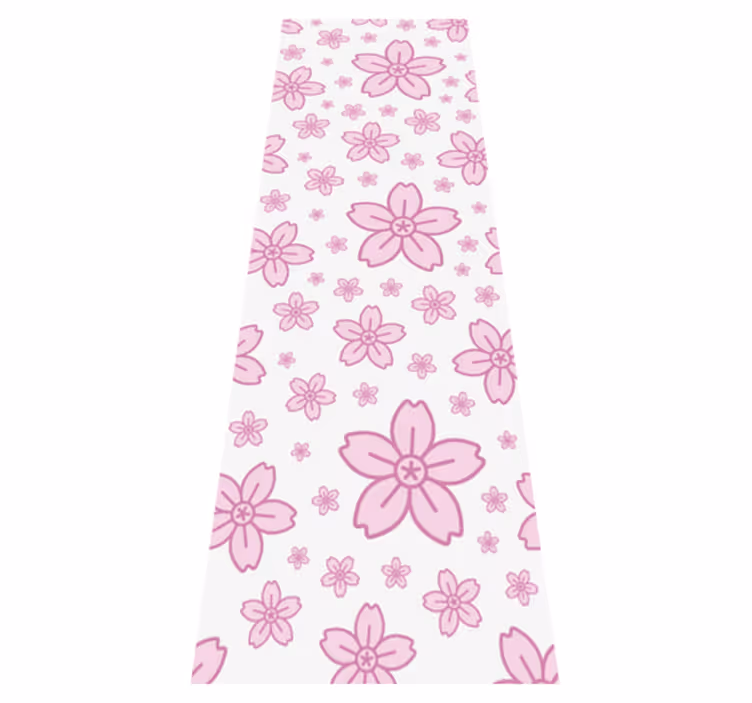 Vinyl teppich schlafzimmer mit pinken kleinen blumen - TenStickers