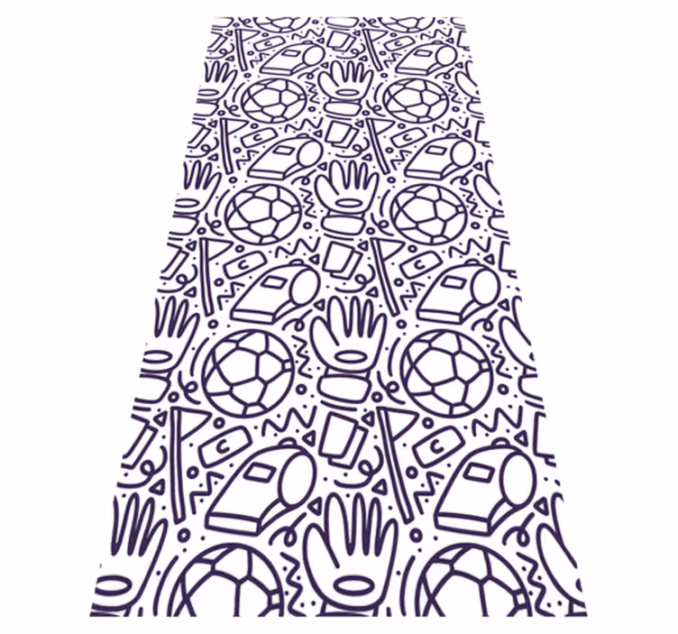 Vinyl teppich schlafzimmer sport kritzel-design - TenStickers