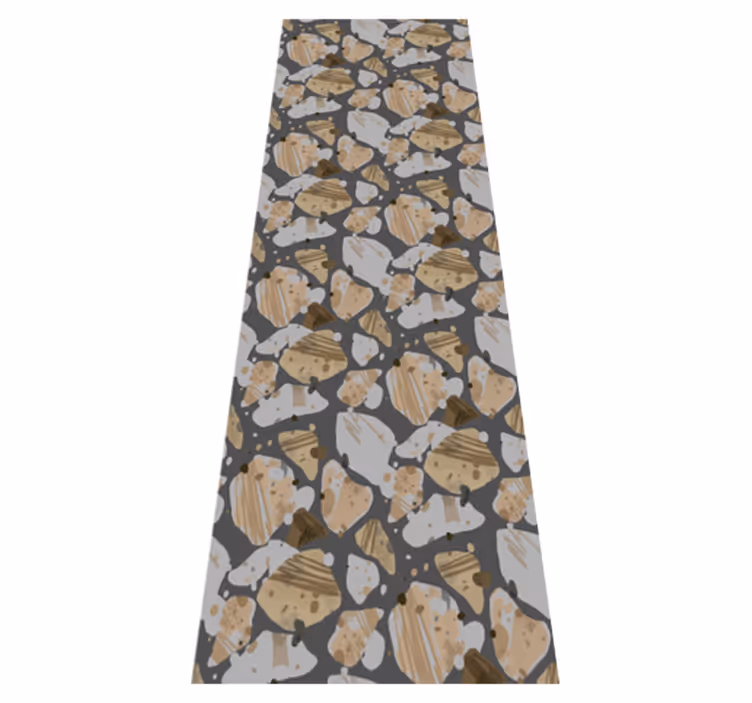 Vinyl teppich schlafzimmer mit zement terrazzo muster - TenStickers