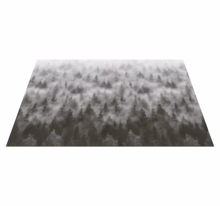Vinyl teppich schlafzimmer 3d nebeliger mysterienberg - TenStickers