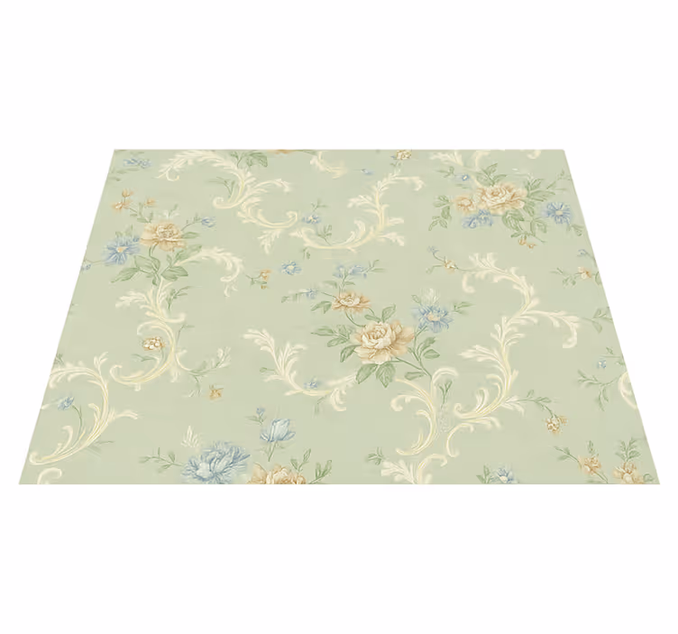 Vinyl teppich schlafzimmer im alten vintage blumenmuster - TenStickers