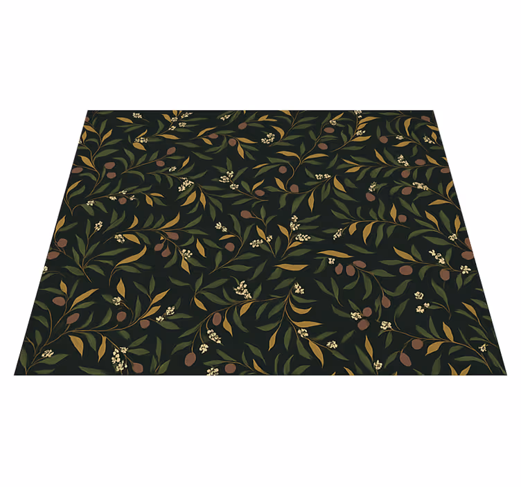 Vinyl teppich schlafzimmer mit schlichtem blumenmuster - TenStickers