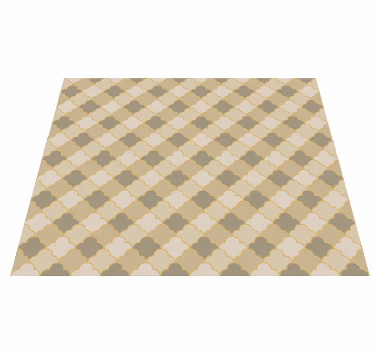 Vinyl teppich schlafzimmer im beigen art deco muster - TenStickers