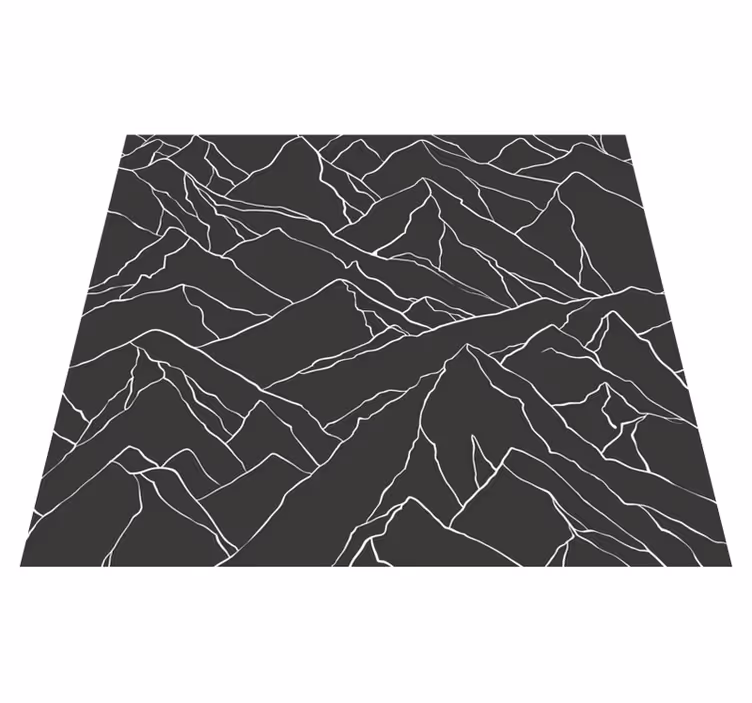 Vinyl teppich büro bergsilhouette - TenStickers