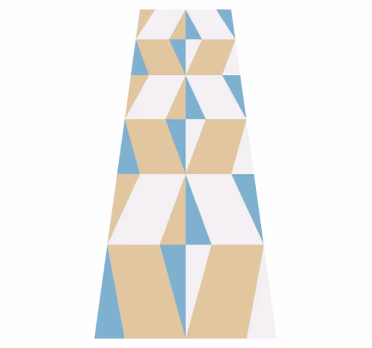 Vinyl teppich büro mit geometrisch minimalistischem design - TenStickers