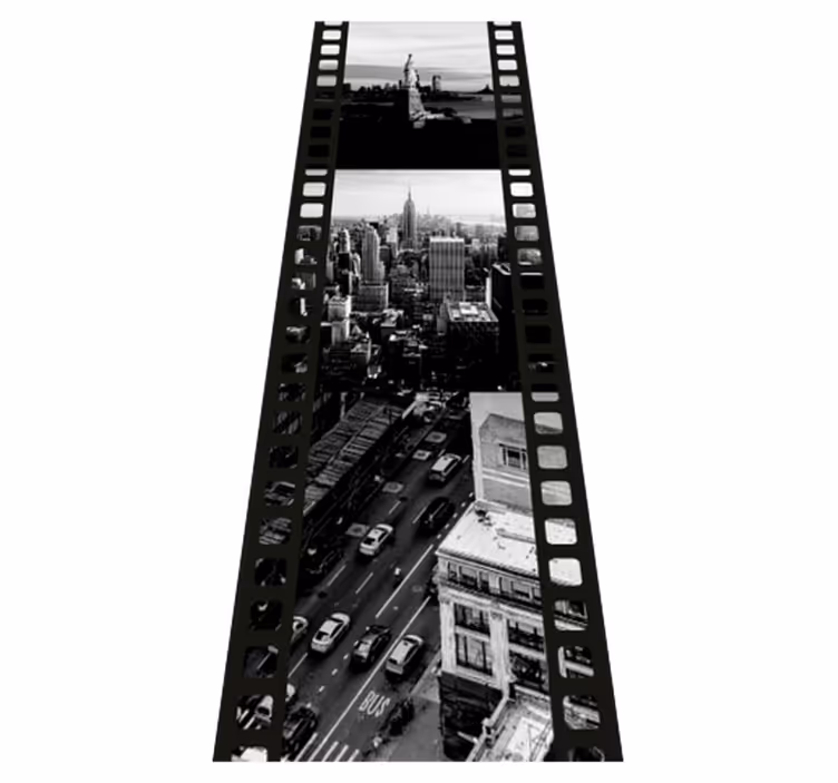 Vinyl teppich schlafzimmer nyc fototape collage - TenStickers