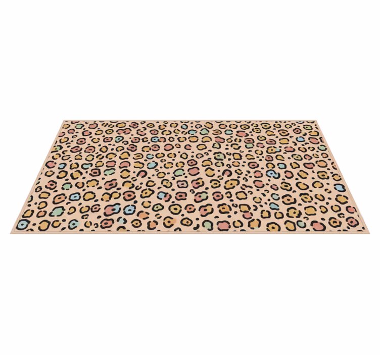 Vinyl teppich schlafzimmer leoparden pastellprint - TenStickers